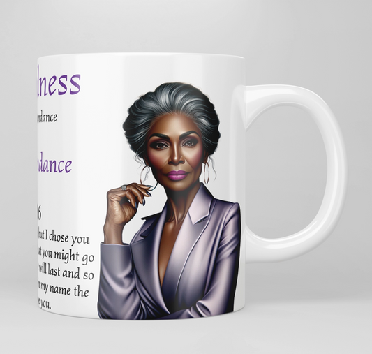 Fruitfulness to Spiritual Abundance Mug Collection - Sip in Peace (Purple)