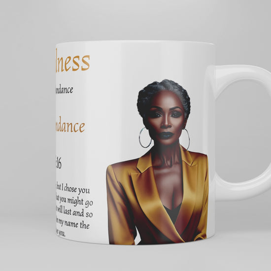 Fruitfulness to Spiritual Abundance Mug Collection - Sip in Peace (Gold)