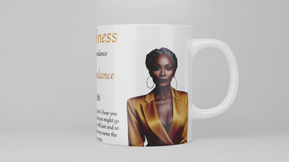 Fruitfulness to Spiritual Abundance Mug Collection - Sip in Peace (Gold)