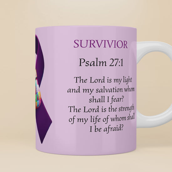 Cancer Survivor with Care Giver Honor Ribbon Mug