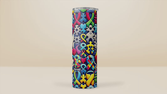 Autism Golden Harmony Tumbler