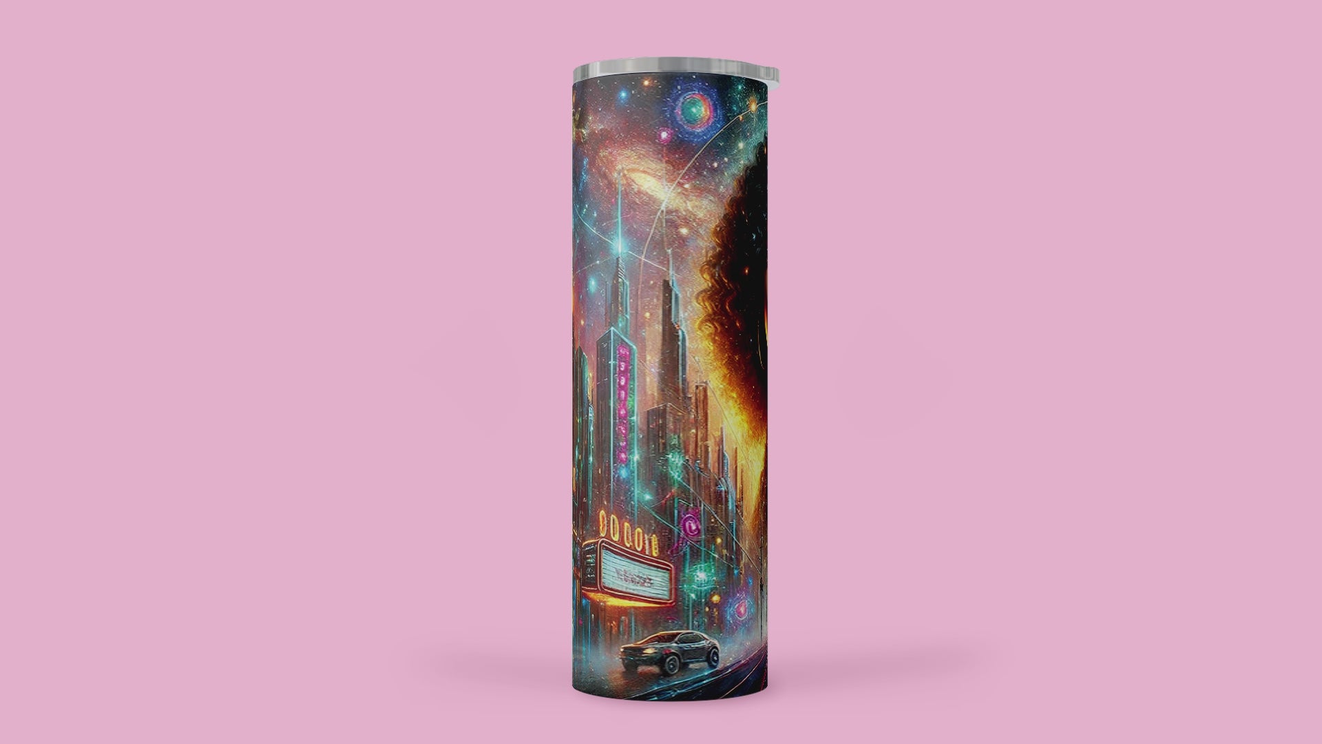 Syber Punk Galaxy Femme Tumbler