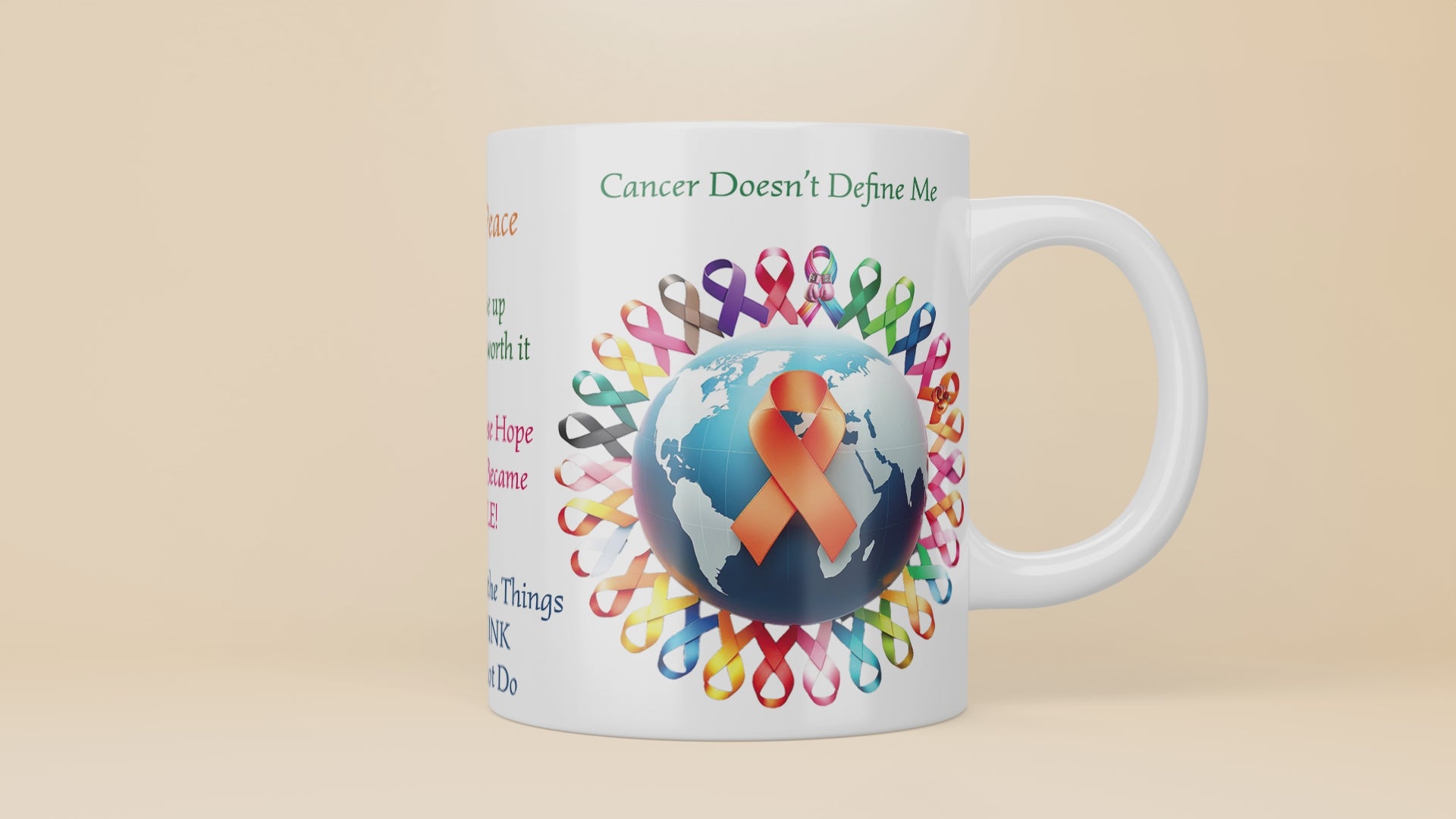 Cancer Doesn't Define Me Mug (Kidney Cancer)