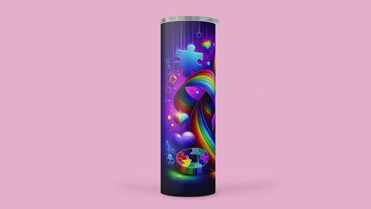 Autism Bravery Blossoms Tumbler